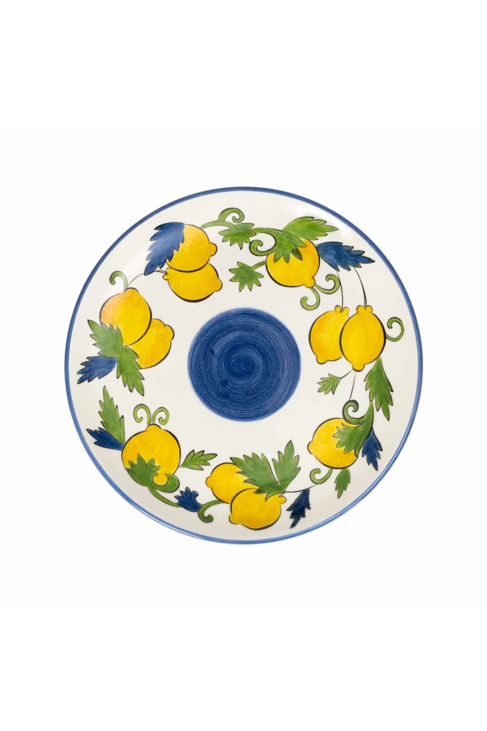 Feeling Good Inside-Sorrento Lemon Collection Handmade Ceramic Yemek Tabağı-Tabak & Kase-1-Milagron.com