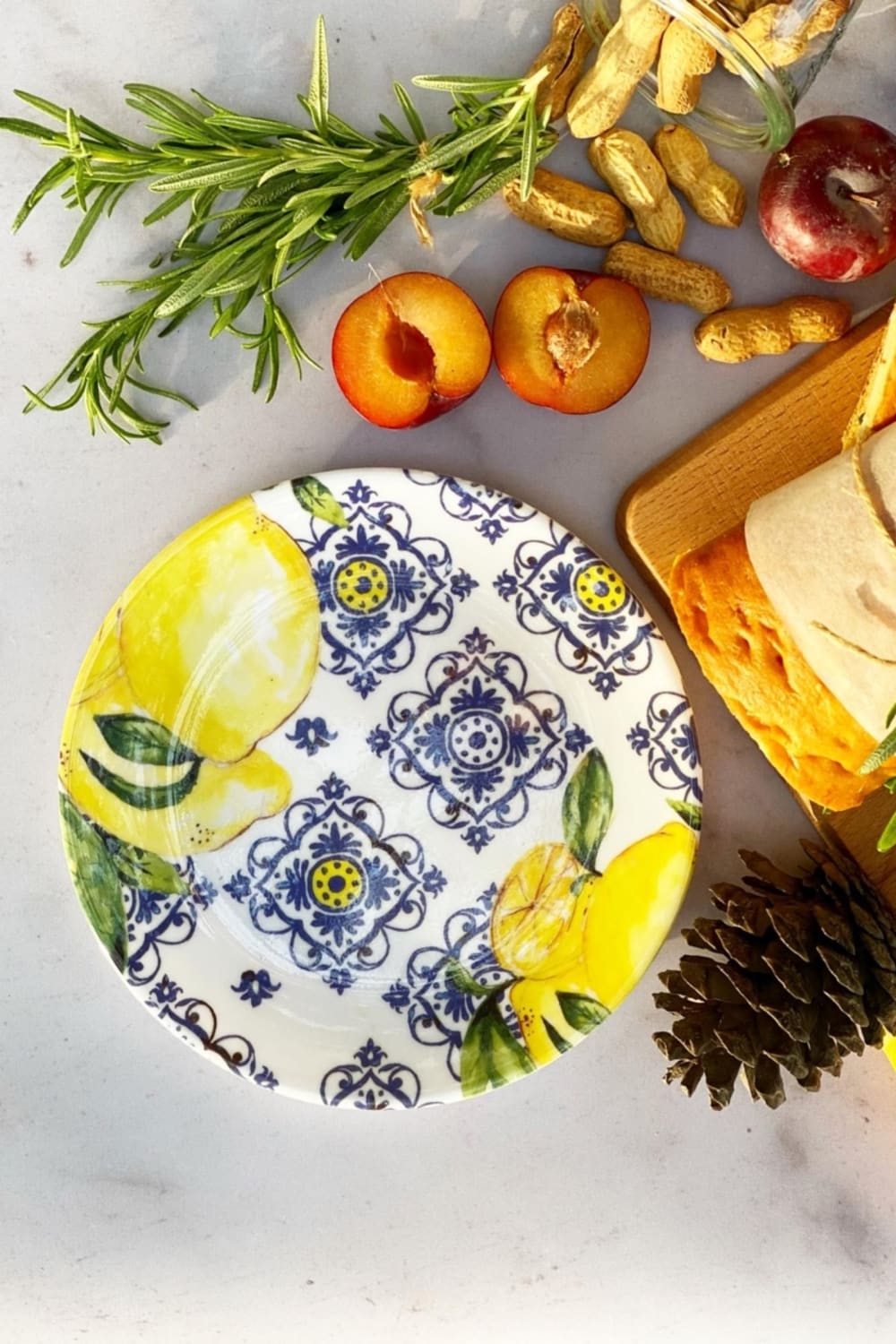 Fern&Co-Amalfi Coast Collection 4'lü Büyük Boy Tabak-Tabak & Kase-2-Milagron.com