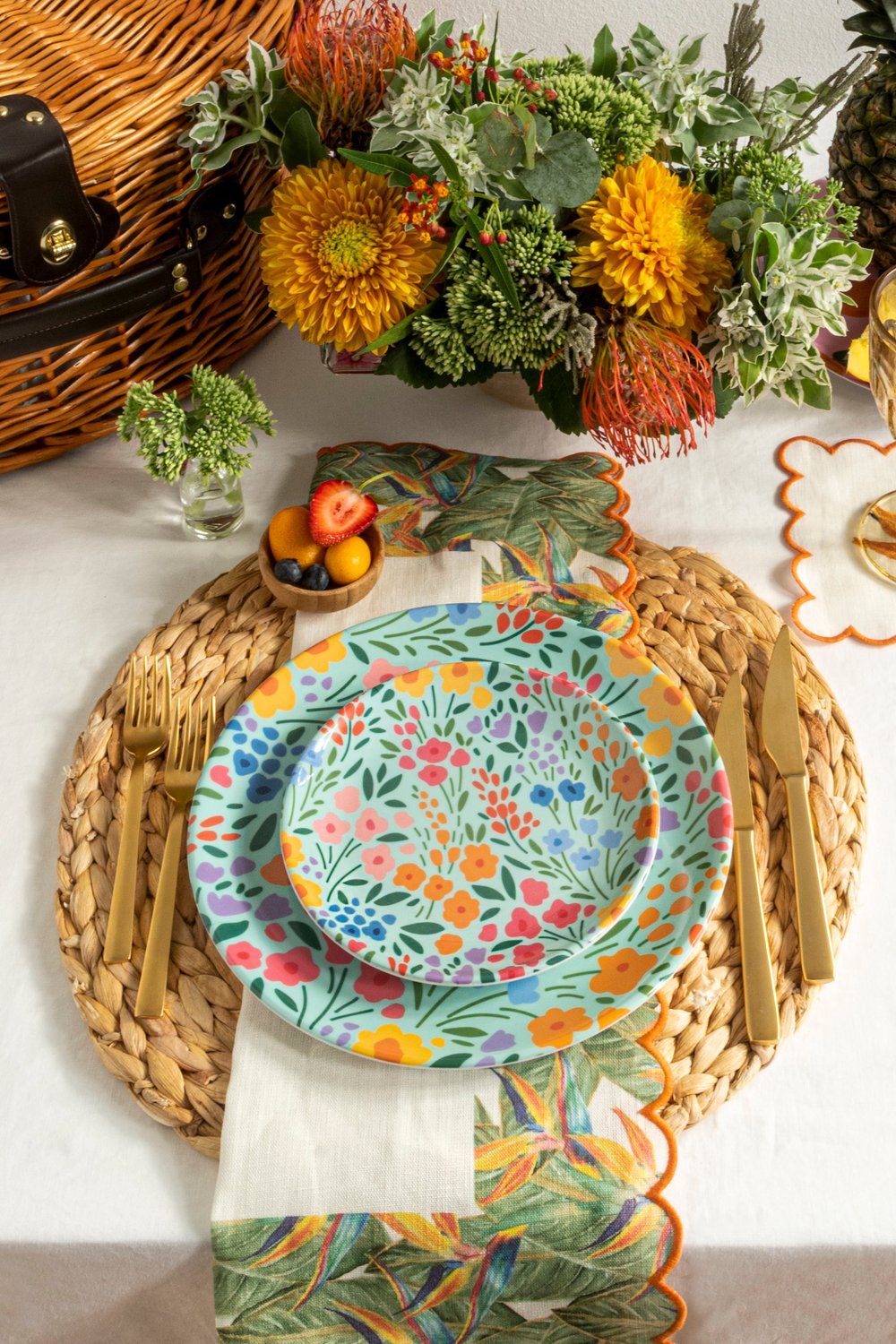 Fern&Co-Flora Collection 4'lü Küçük Tabak-Tabak & Kase-2-Milagron.com