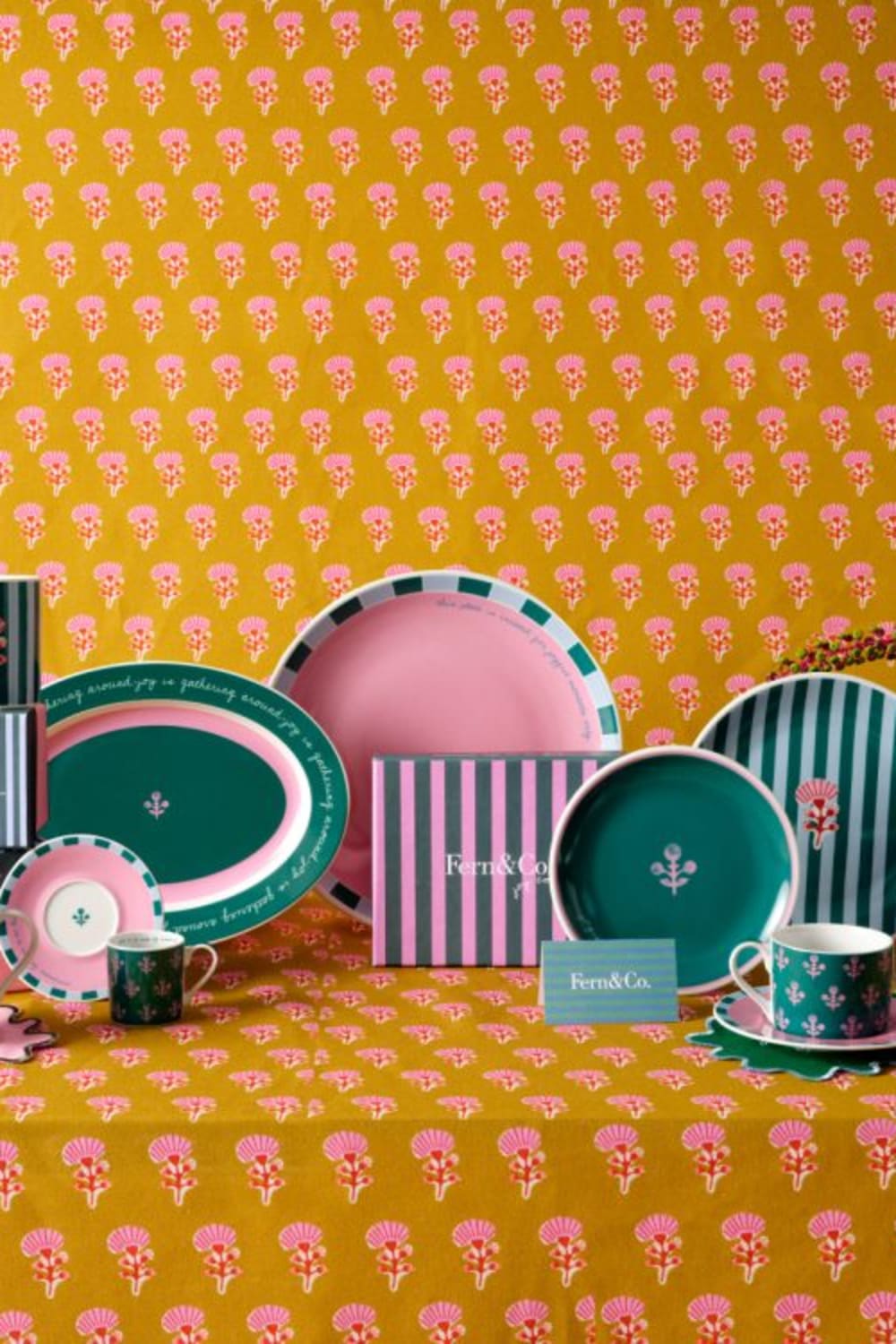 Fern&Co-Joy Collection Nostalgia Stripes Tatlı Tabağı-Tabak & Kase-2-Milagron.com