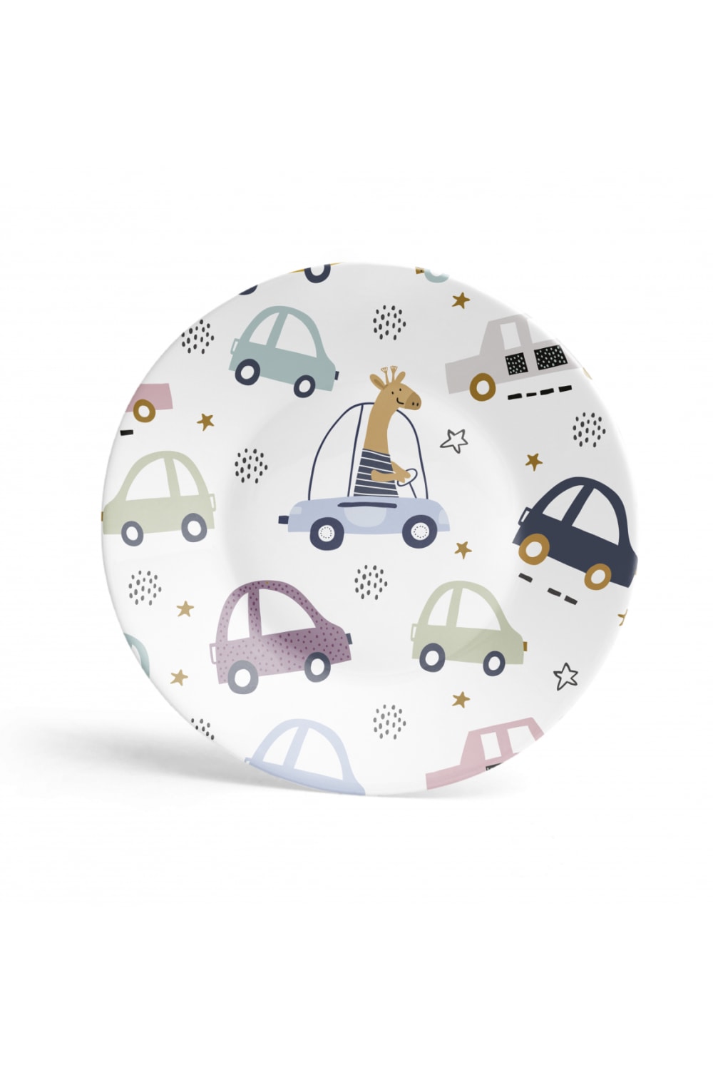 Fern&Co-Kids Collection Funny Cars 3 Parça Yemek Seti-Tabak & Kase-2-Milagron.com