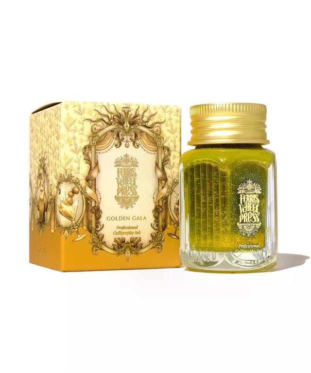Ferris Wheel Press-Golden Gala Kaligrafi Şişe Mürekkep 28 Ml-Şişe Mürekkep-1-Milagron.com