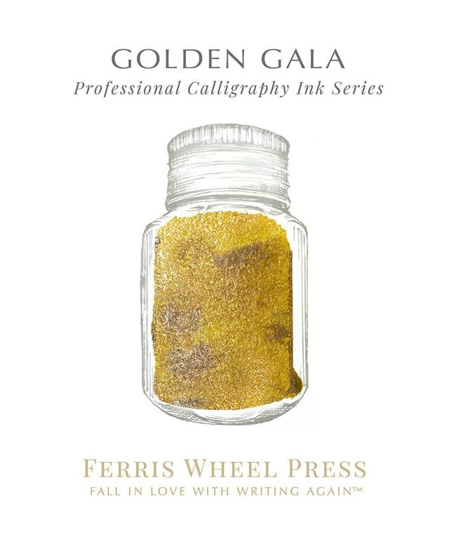 Ferris Wheel Press-Golden Gala Kaligrafi Şişe Mürekkep 28 Ml-Şişe Mürekkep-2-Milagron.com