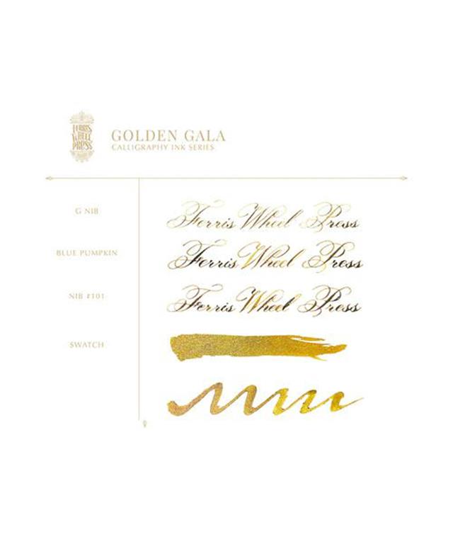 Ferris Wheel Press-Golden Gala Kaligrafi Şişe Mürekkep 28 Ml-Şişe Mürekkep-3-Milagron.com