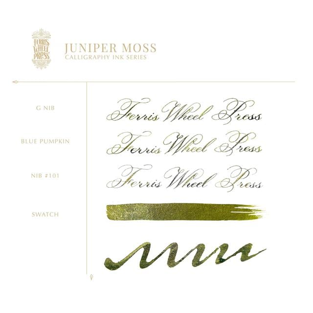 Ferris Wheel Press-Juniper Moss Kaligrafi Şişe Mürekkep 28 Ml-Şişe Mürekkep-3-Milagron.com