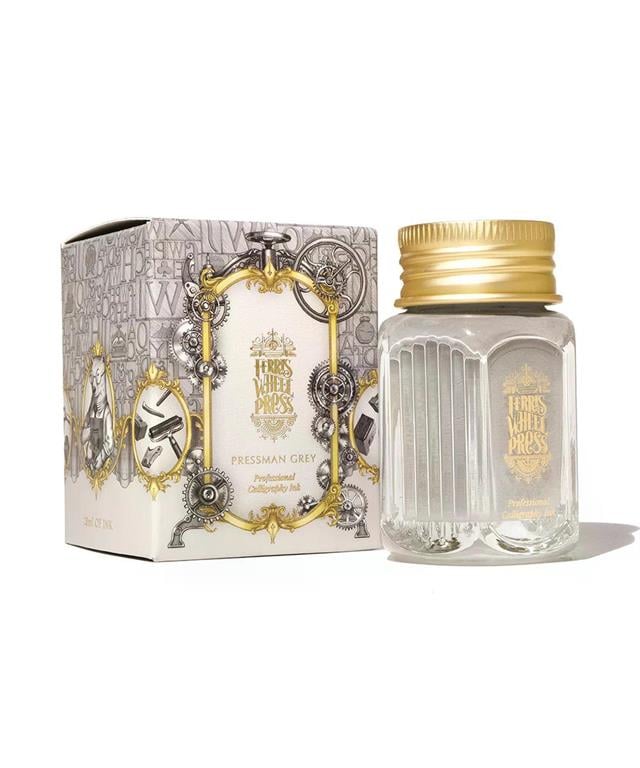 Ferris Wheel Press-Pressman Grey Kaligrafi Şişe Mürekkep 28 Ml-Şişe Mürekkep-1-Milagron.com