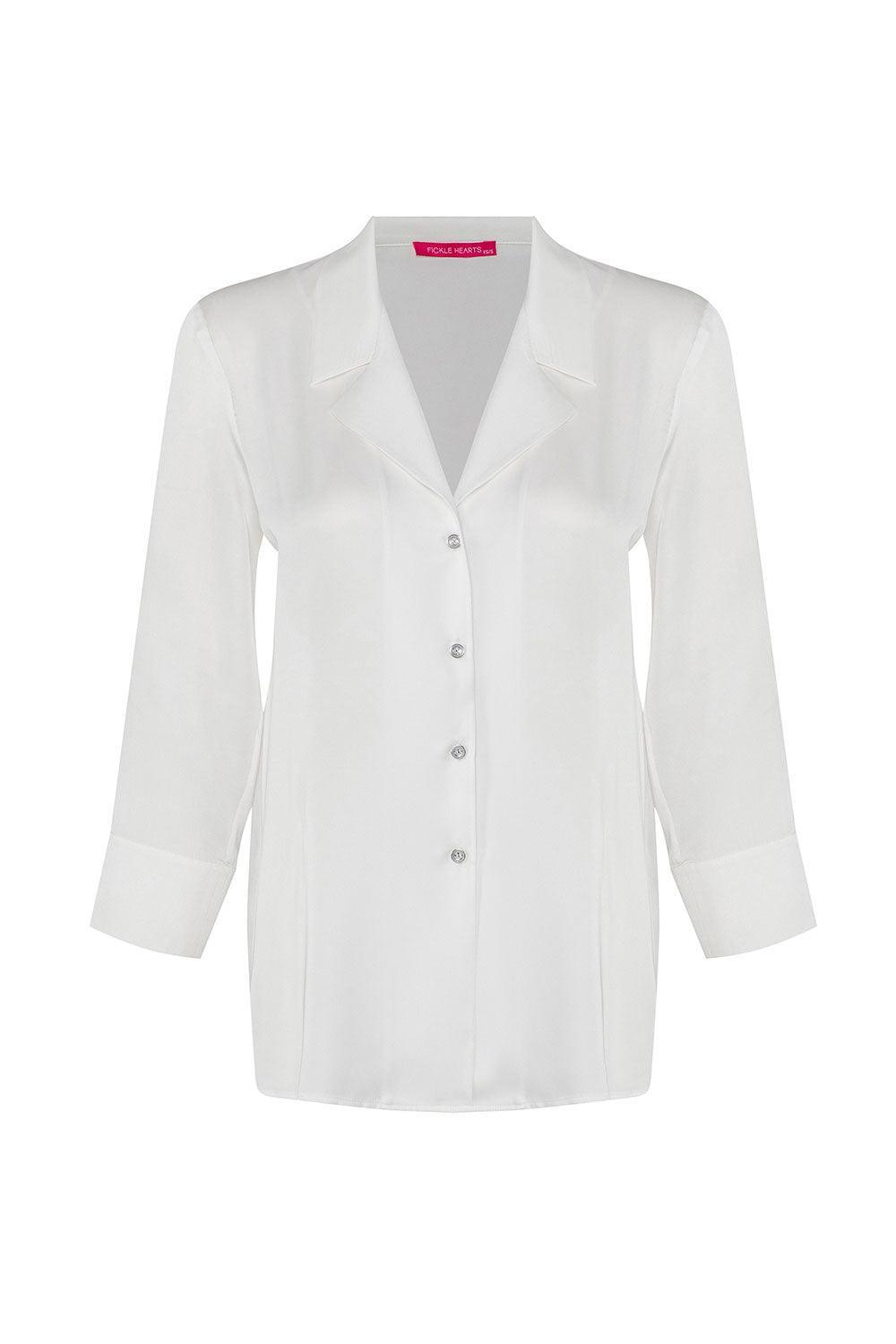 Fickle Hearts-Grace İpek Saten Bluz-Gömlek-1-Milagron.com