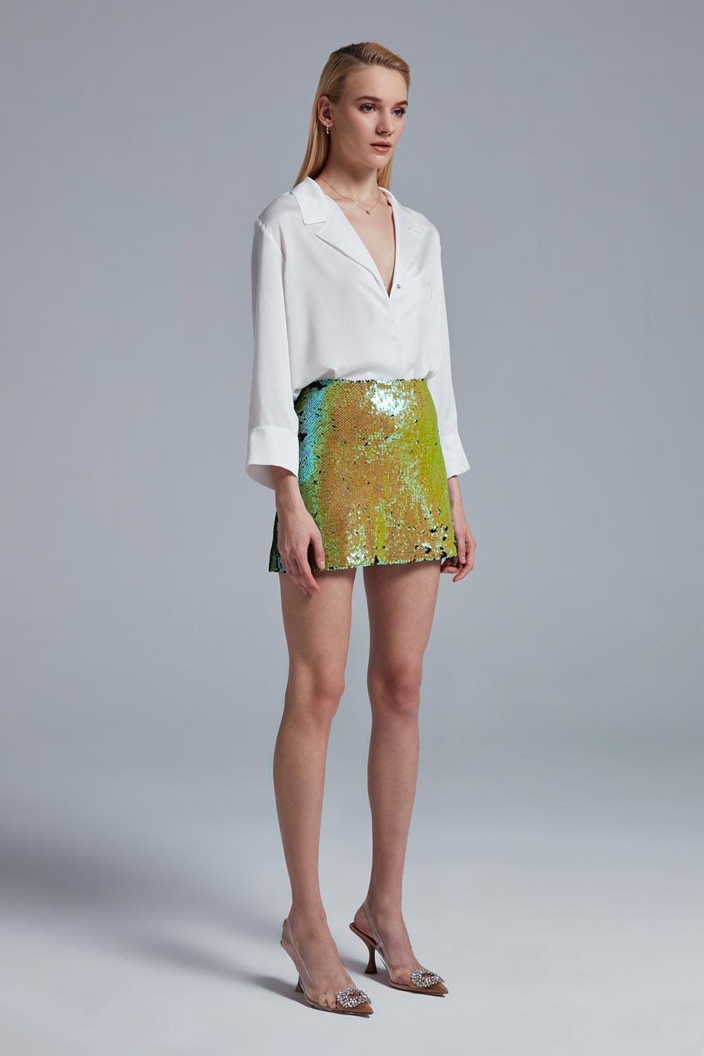 Fickle Hearts-Grace İpek Saten Bluz-Gömlek-2-Milagron.com