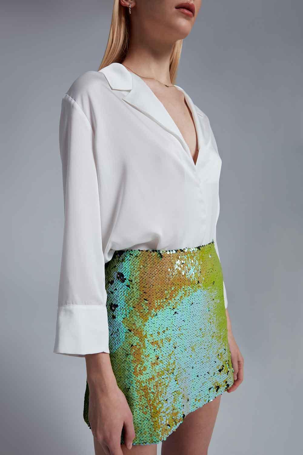 Fickle Hearts-Grace İpek Saten Bluz-Gömlek-7-Milagron.com