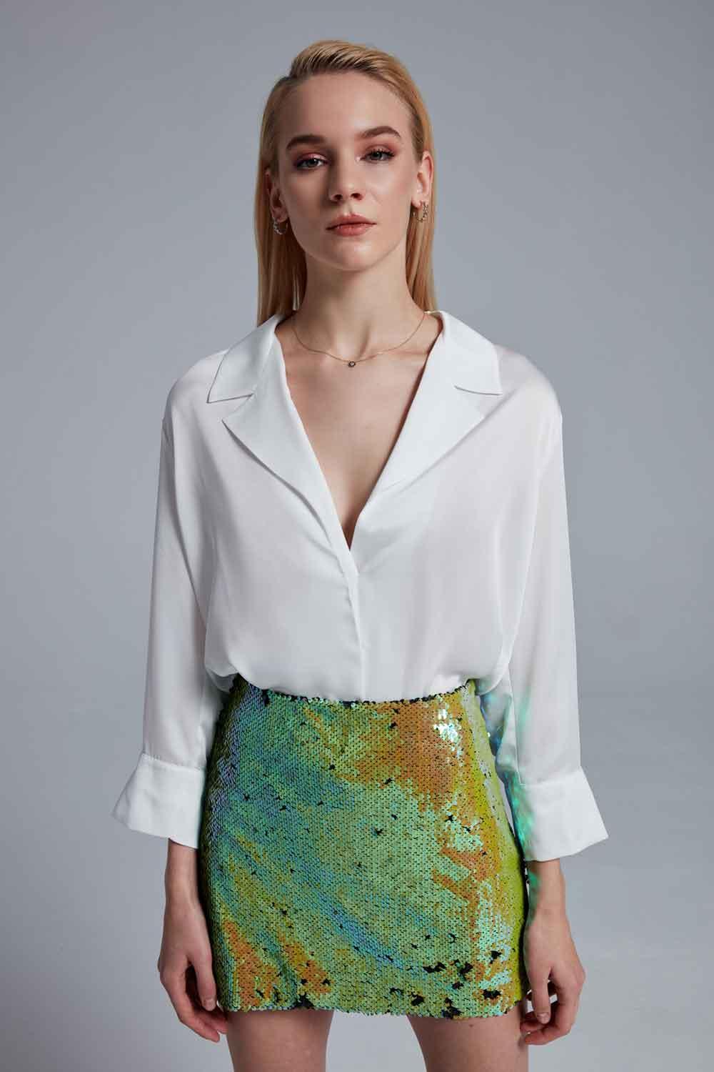 Fickle Hearts-Grace İpek Saten Bluz-Gömlek-9-Milagron.com