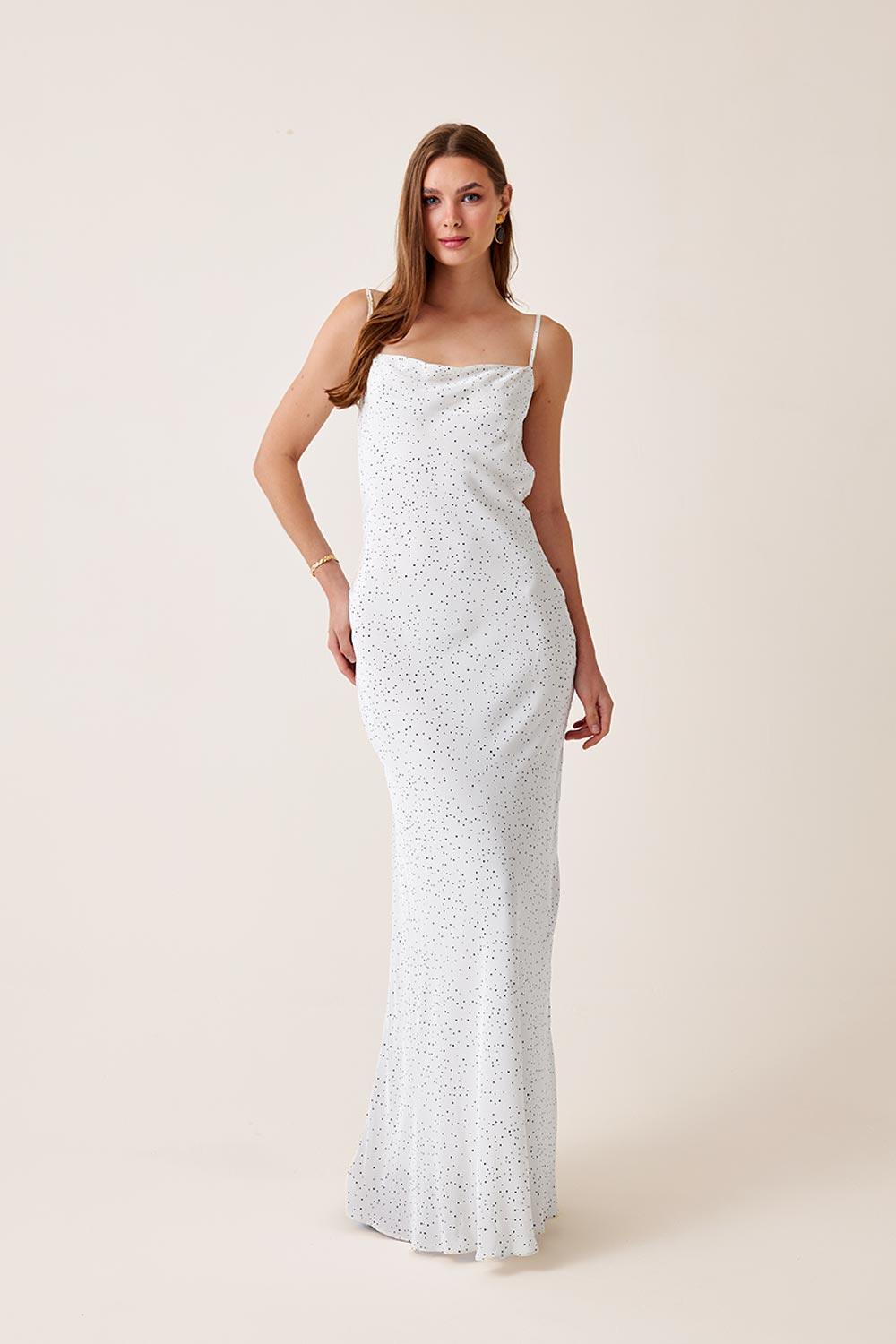 Fickle Hearts-Lily of the Valley Uzun Elbise-Elbise-3-Milagron.com