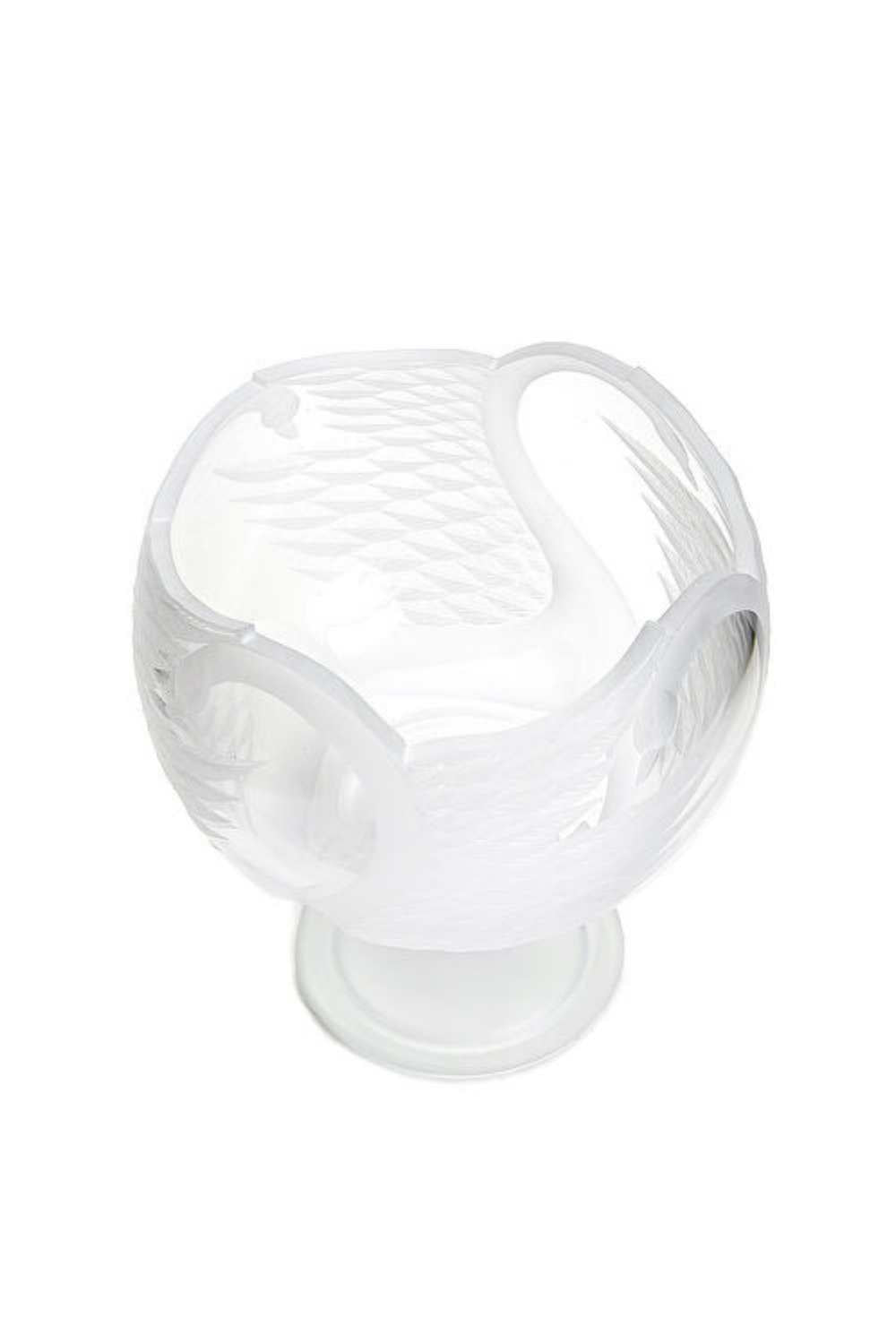 Cygnus Kuğu Desenli Cam Şekerlik - 2