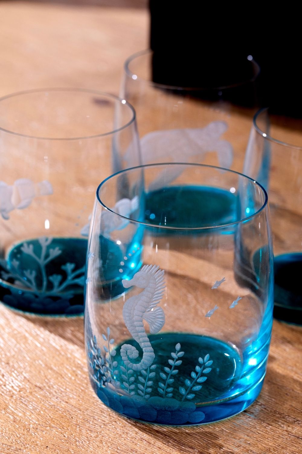 Nautilus Deniz Desenli Cam Bardak Seti 4'lü - 0