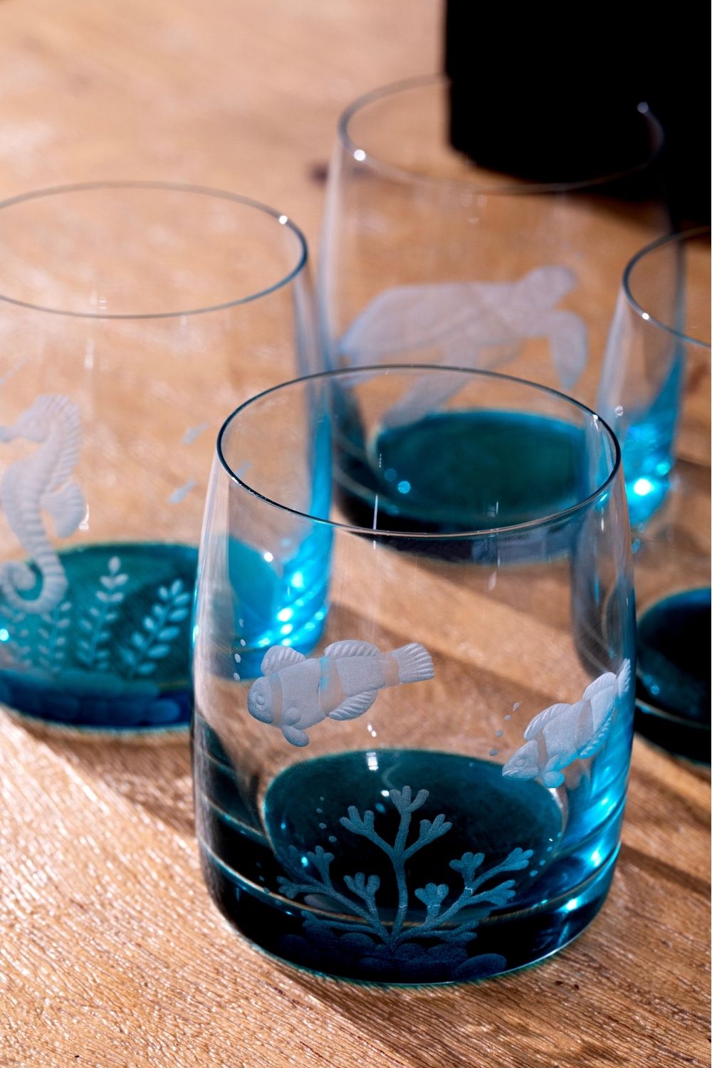 Nautilus Deniz Desenli Cam Bardak Seti 4'lü - 2