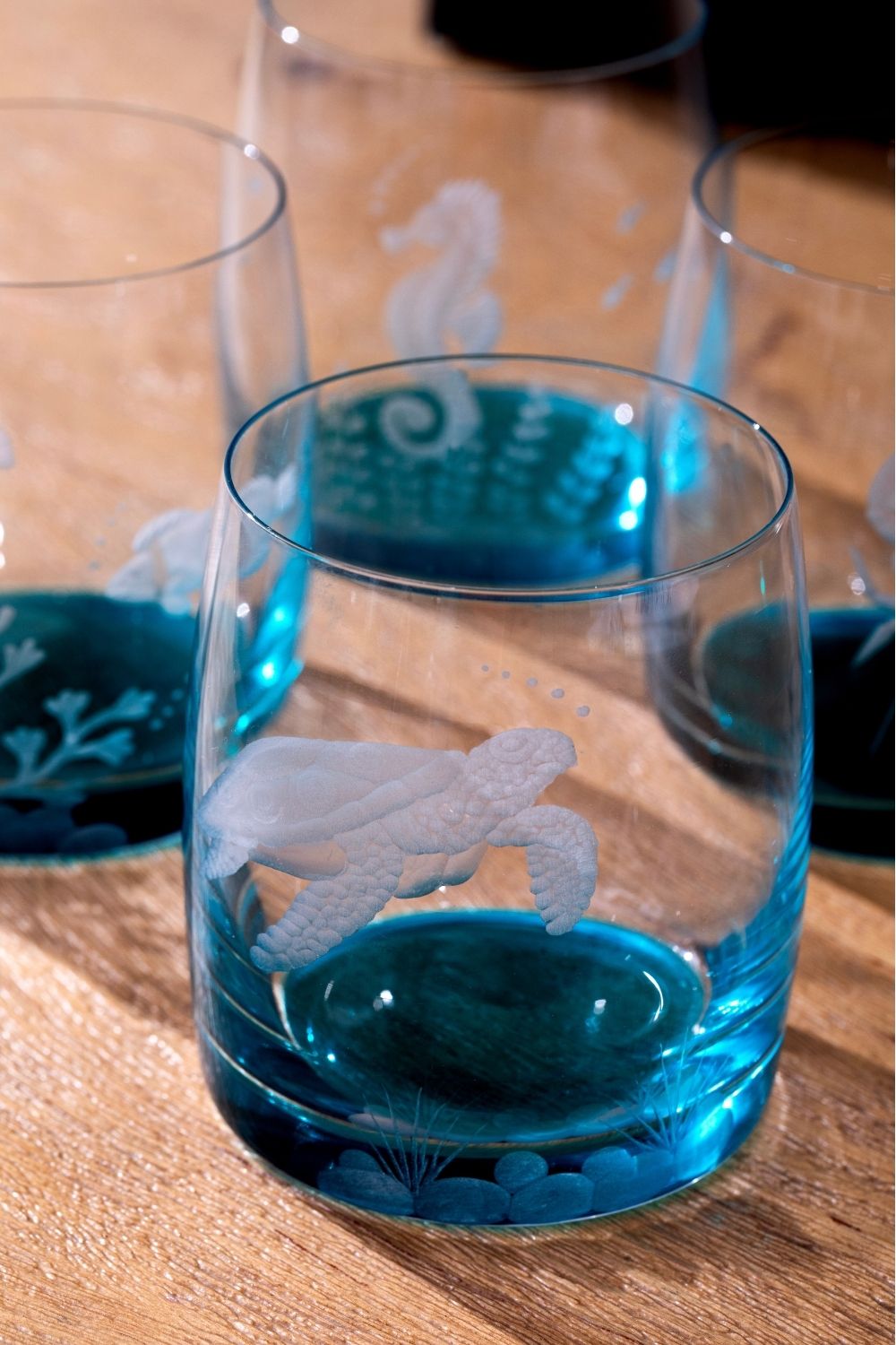 Nautilus Deniz Desenli Cam Bardak Seti 4'lü - 4