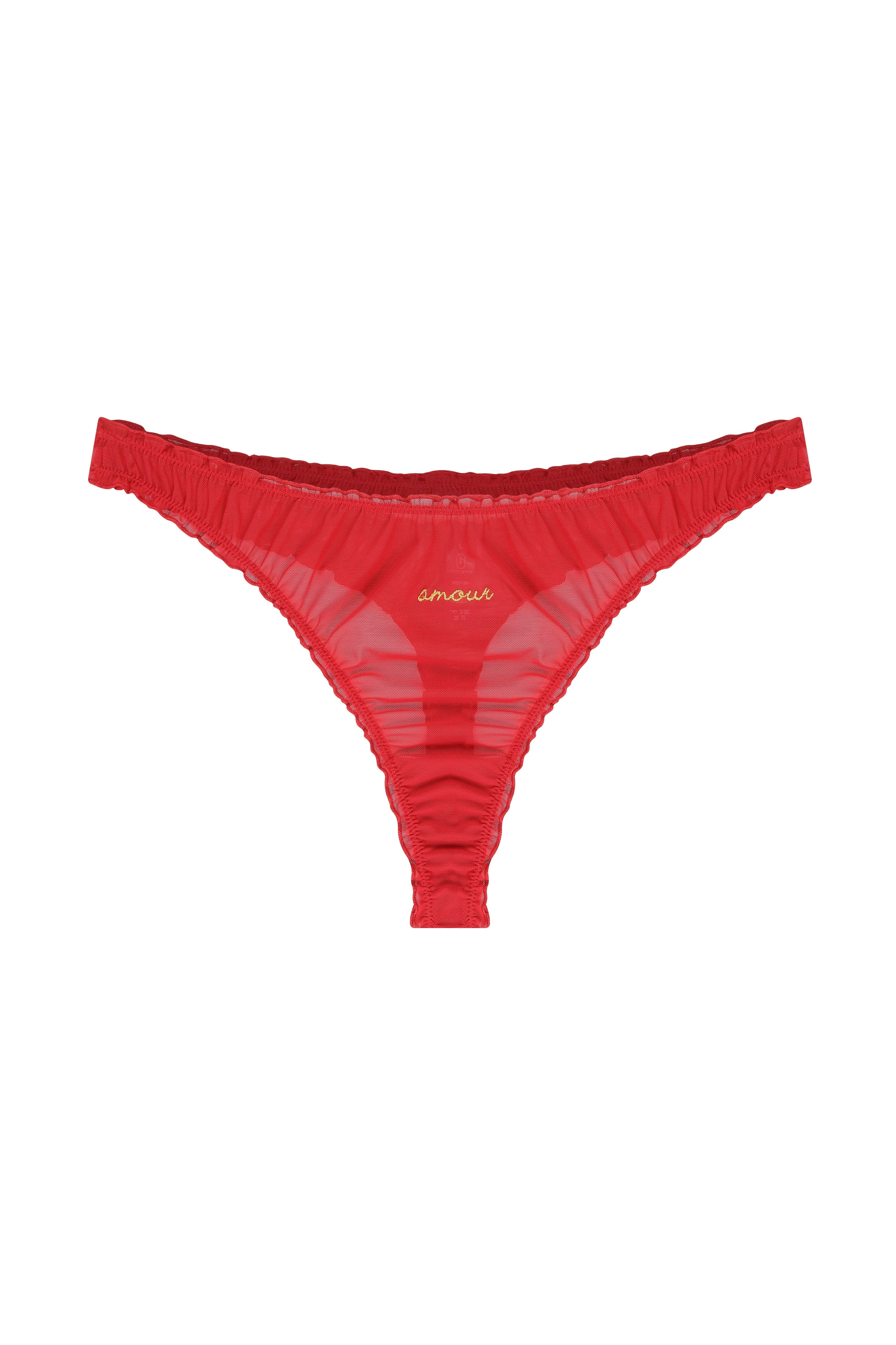 Fifth Sense Lingerie-Red Amour String-Tanga-1-Milagron.com