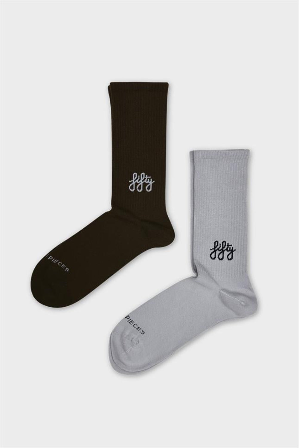 Fifty Pieces-2'li Kahverengi Gri Favorite Çorap-Çorap-1-Milagron.com