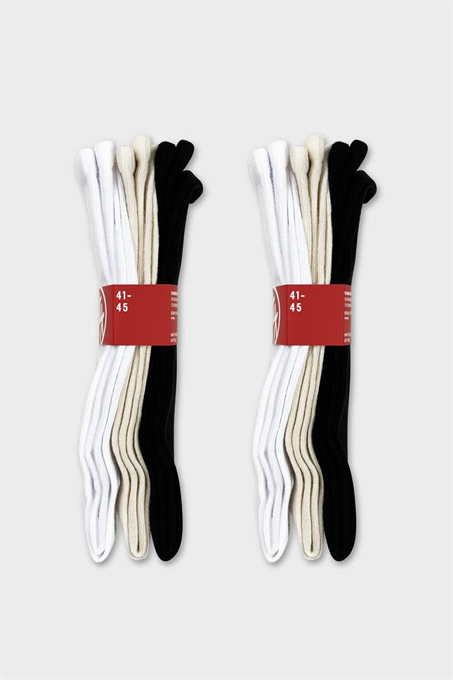 Fifty Pieces-6'lı Beyaz Kum Siyah Favorite Çorap-Çorap-2-Milagron.com