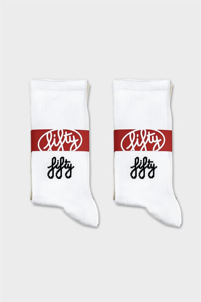 Fifty Pieces-6'lı Beyaz Kum Siyah Favorite Çorap-Çorap-3-Milagron.com