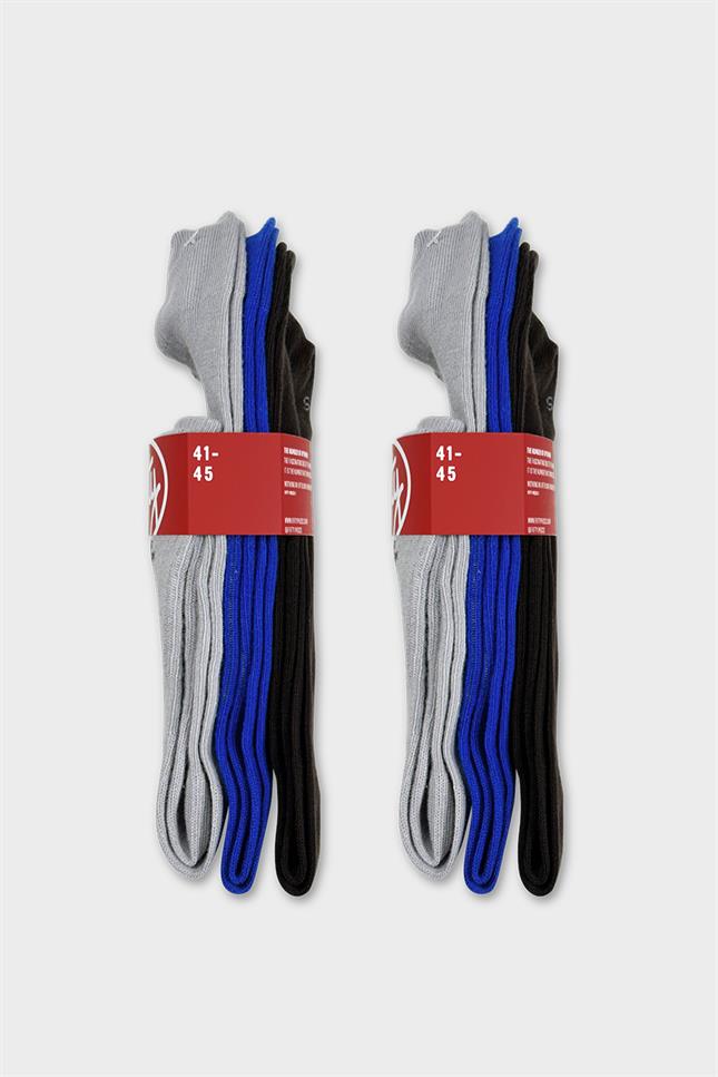 Fifty Pieces-6'lı Gri Saks Kahverengi Favorite Kısa Çorap-Çorap-2-Milagron.com