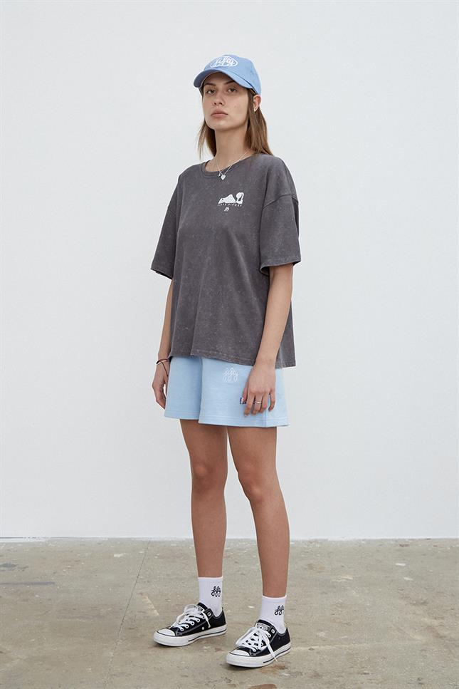 Fifty Pieces-Antrasit Sırt Baskılı Yıkamalı Oversize T-Shirt-T-Shirts-6-Milagron.com