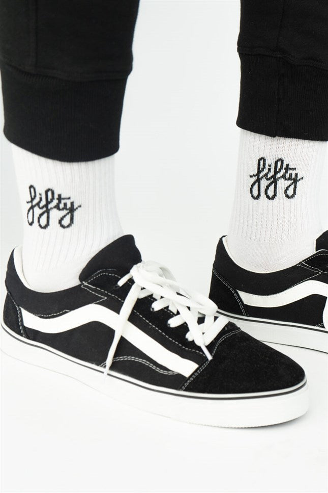 Fifty Pieces-Beyaz Favorite Spor çorap Fifty Pieces-Çorap-5-Milagron.com