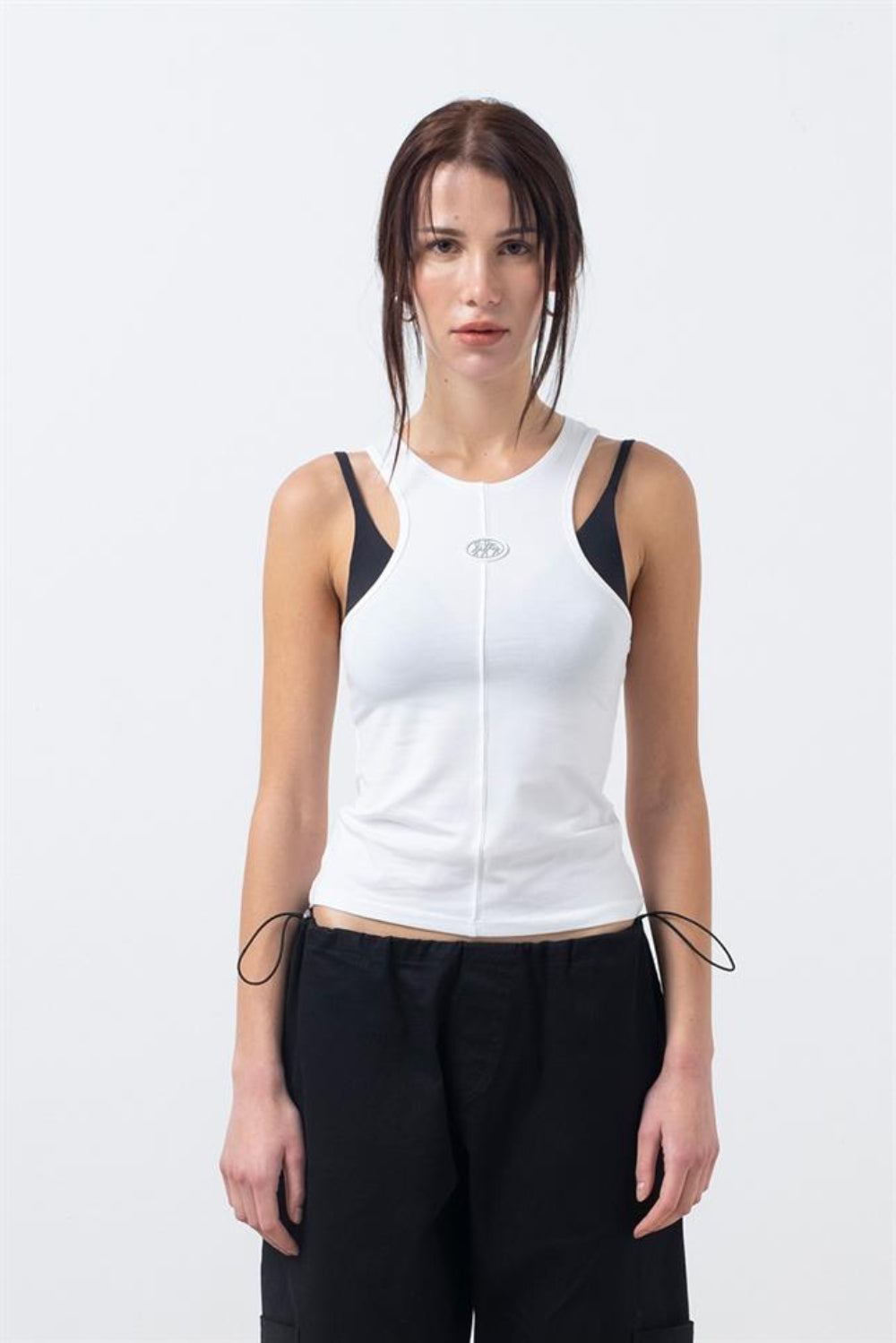 Fifty Pieces-Beyaz Halter Yaka Atlet-Top-1-Milagron.com