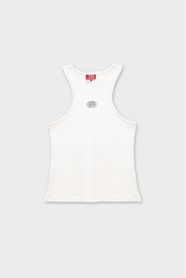 Fifty Pieces-Beyaz Halter Yaka Atlet-Top-5-Milagron.com