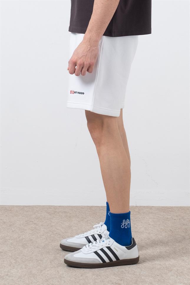 Fifty Pieces-Beyaz Loose Fit Jogger Şort-Şort-3-Milagron.com