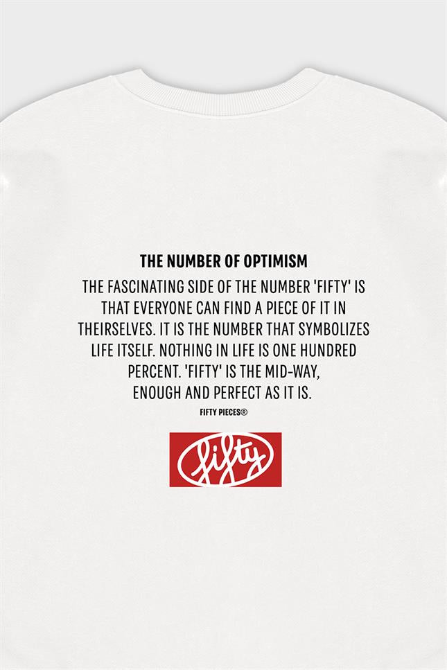 Fifty Pieces-Beyaz Oversize Sırt Baskılı Sweatshirt-Sweatshirts & Hoodies-9-Milagron.com