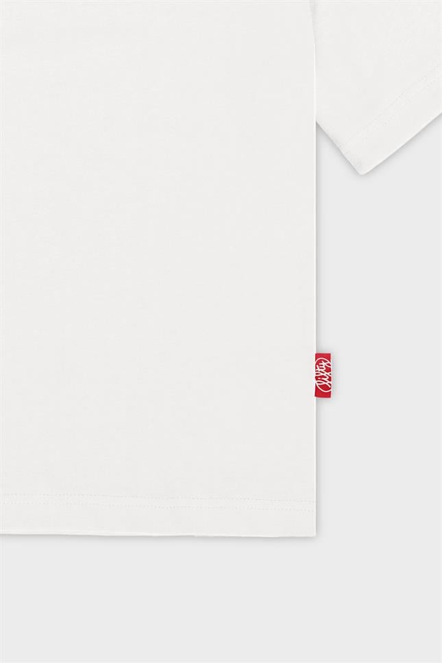 Fifty Pieces-Beyaz Oversize Sırt Baskılı T-Shirt-T-Shirts-9-Milagron.com