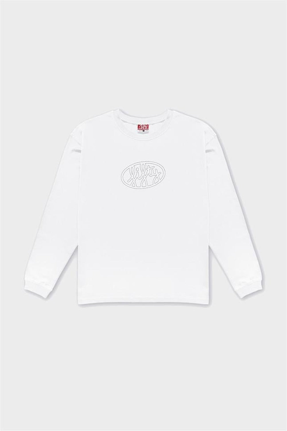 Fifty Pieces-Beyaz Uzun Kollu Oversize T-Shirt-T-Shirts-4-Milagron.com