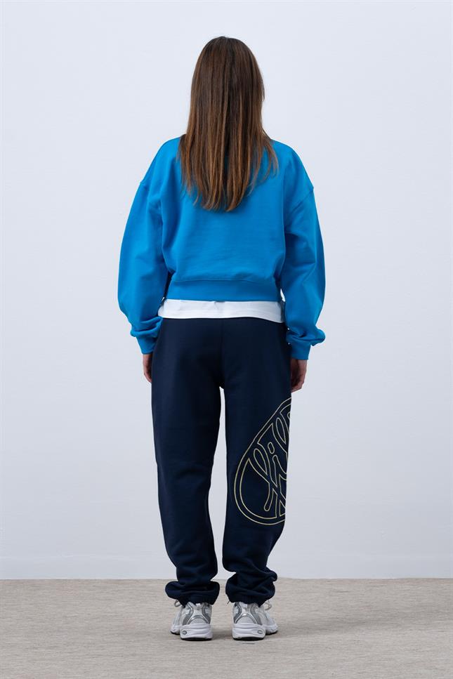 Fifty Pieces-Canlı Mavi Core Mid Length Sweatshirt-Sweatshirts & Hoodies-6-Milagron.com