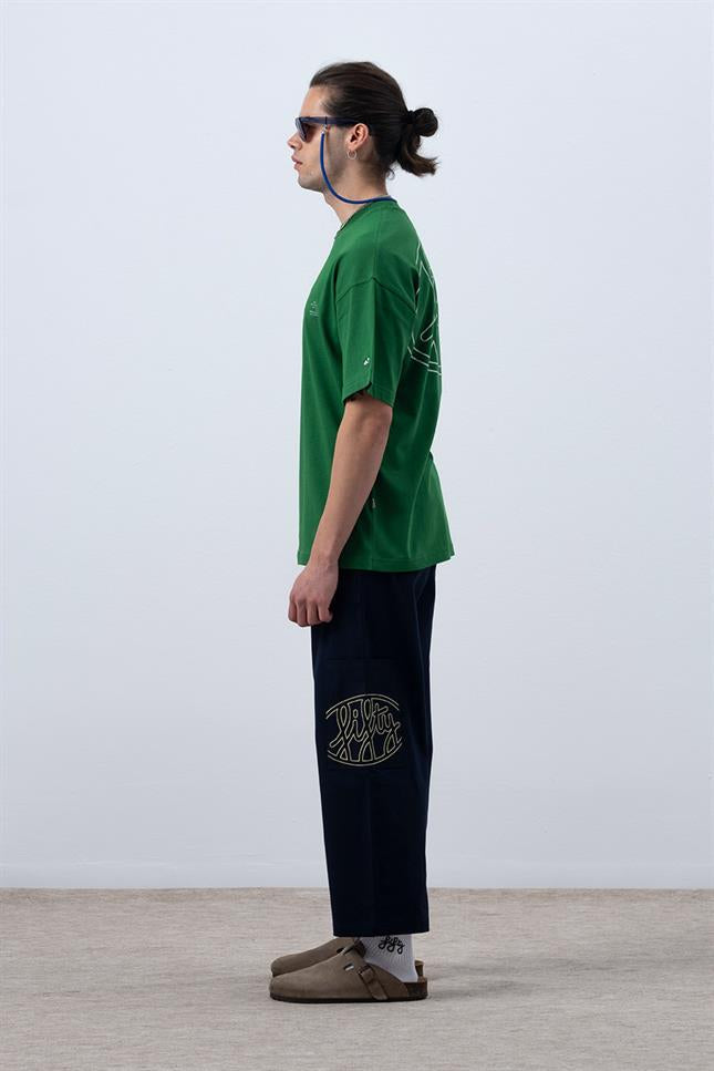 Fifty Pieces-Canlı Yeşil Core Düşük Omuzlu T-Shirt-T-Shirts-7-Milagron.com