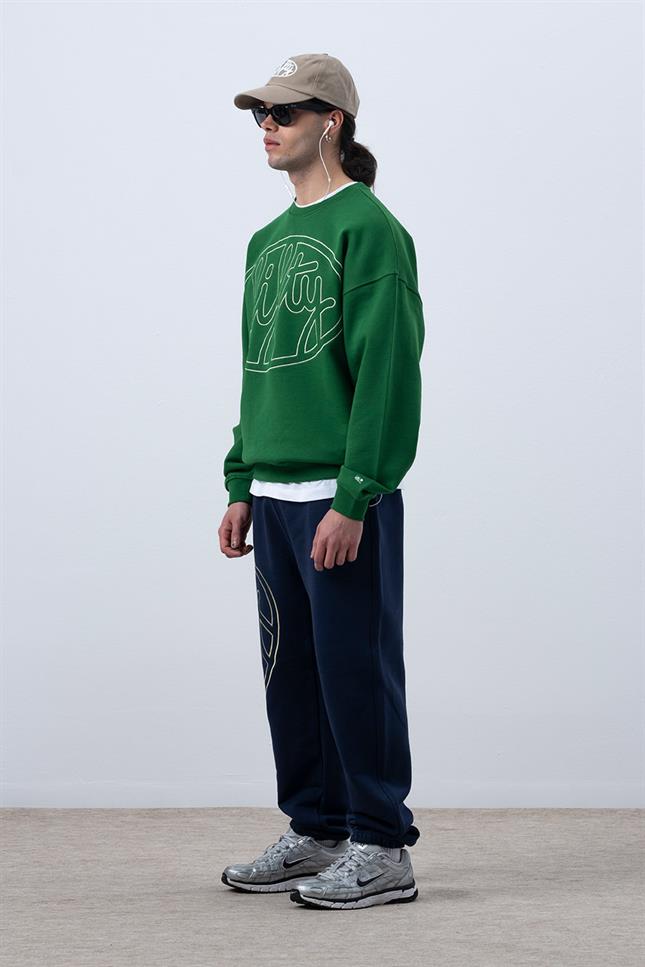 Fifty Pieces-Canlı Yeşil Core Oversize Sweatshirt-Sweatshirts & Hoodies-5-Milagron.com