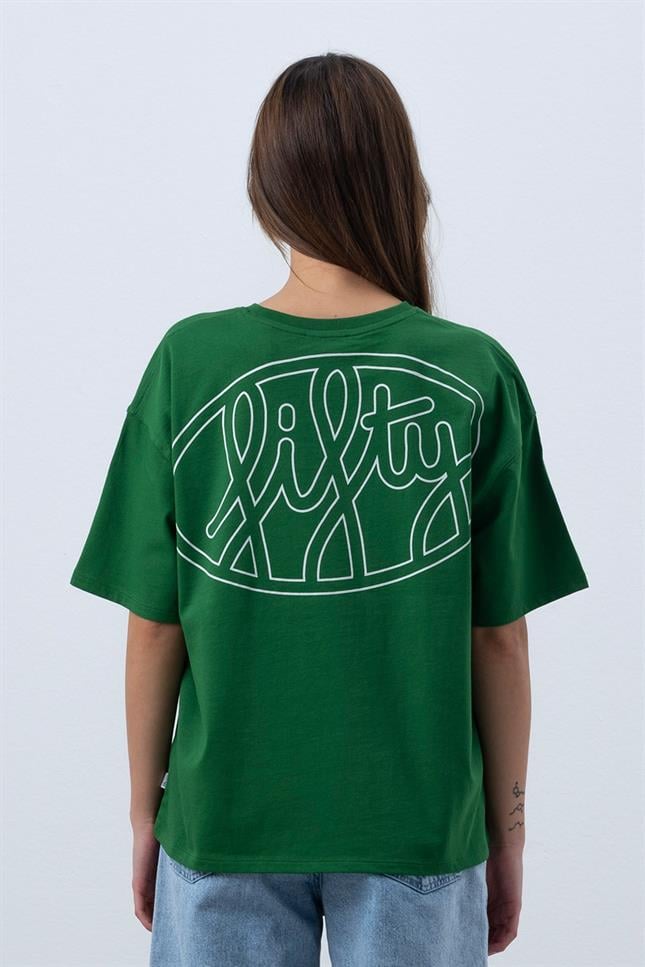 Fifty Pieces-Canlı Yeşil Core Oversize T-Shirt-T-Shirts-4-Milagron.com
