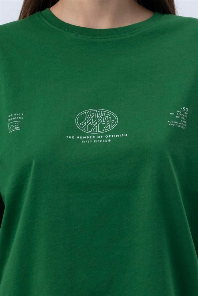Fifty Pieces-Canlı Yeşil Core Oversize T-Shirt-T-Shirts-7-Milagron.com