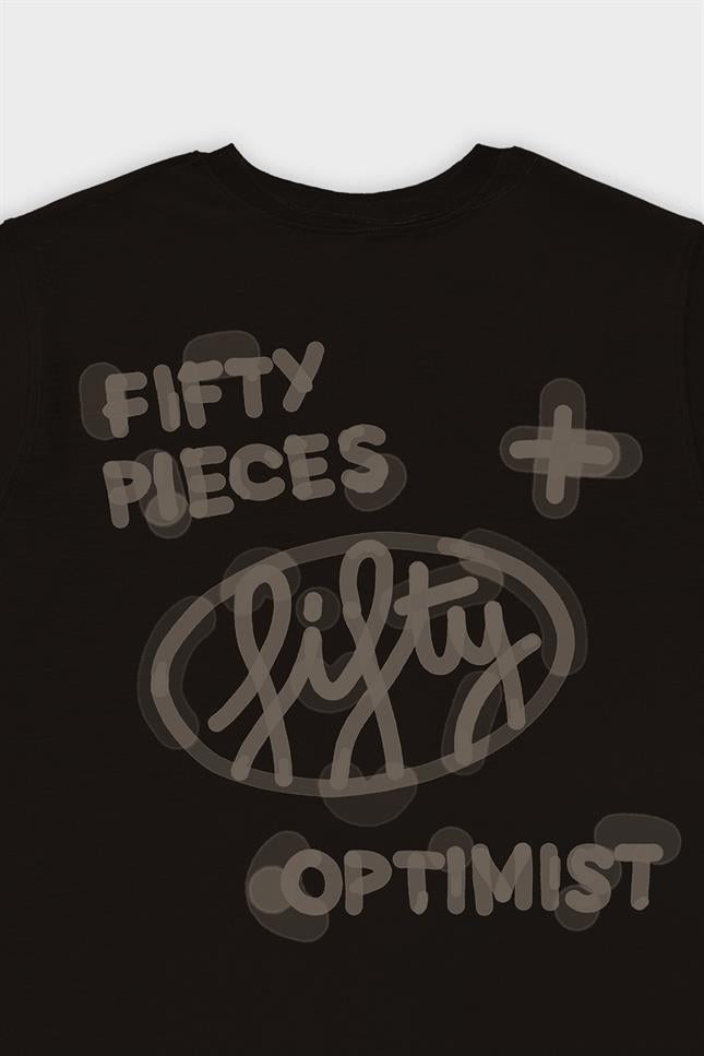Erkek Kahverengi Regular Fit Sırt Baskılı T-Shirt