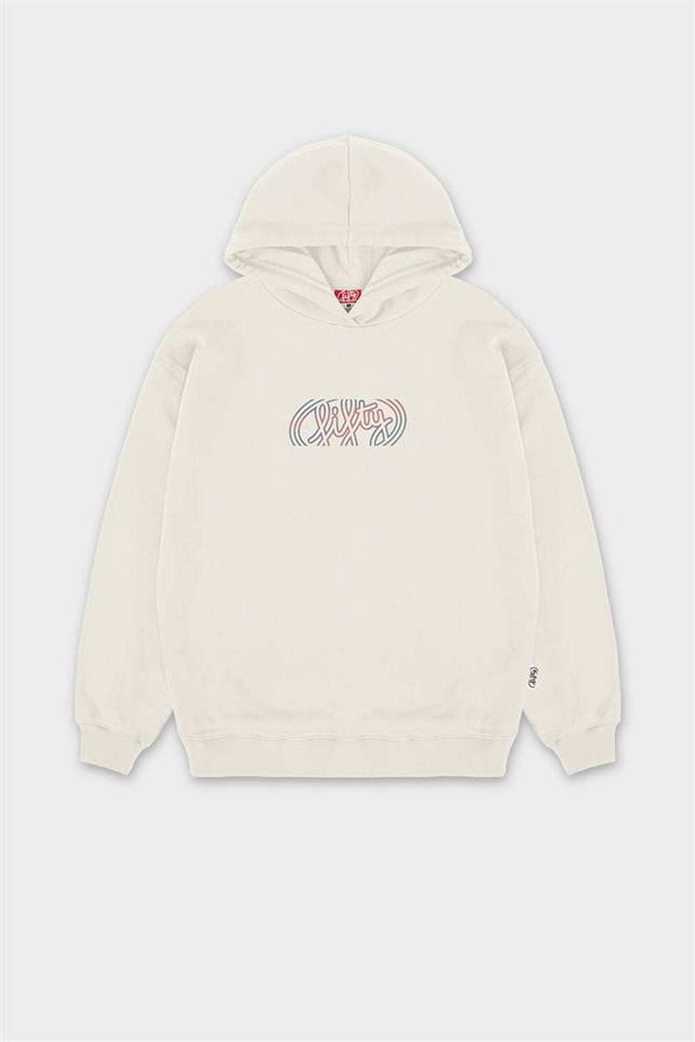 Erkek Kum Düşük Omuzlu Sırt Baskılı Hoodie