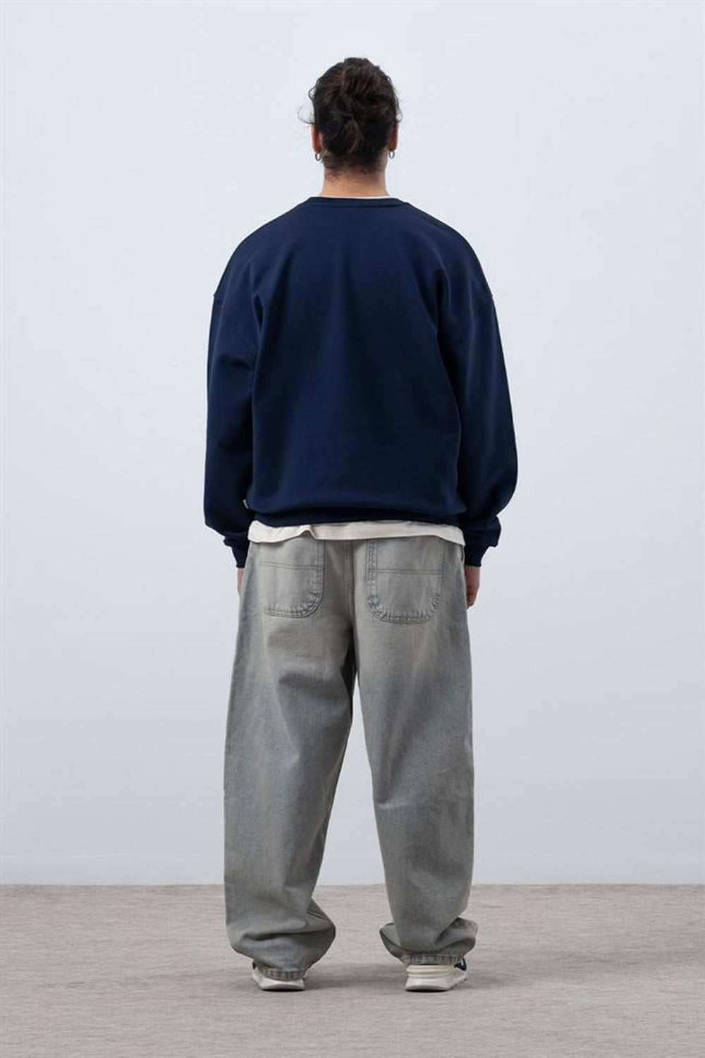 Erkek Lacivert Core Oversize Sweatshirt