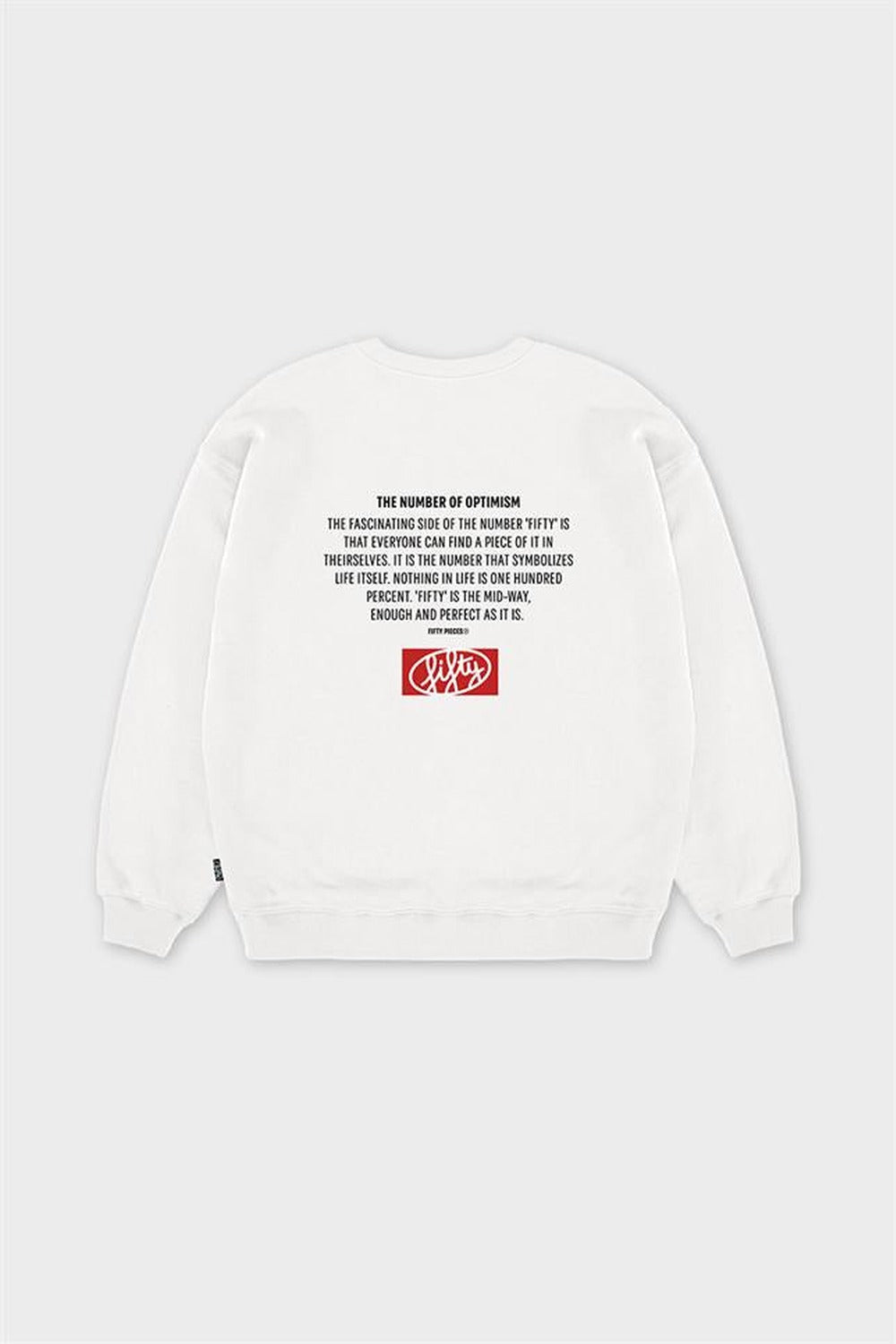 Kadın Beyaz Oversize Sırt Baskılı Sweatshirt