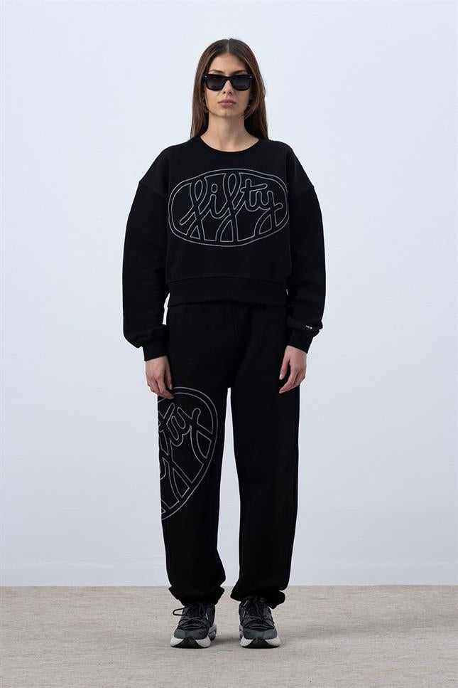 Kadın Siyah Core Loose Fit Jogger