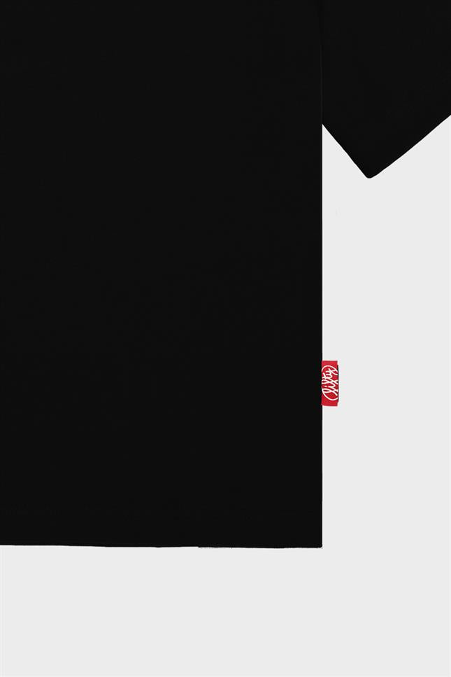 Kadın Siyah Oversize Sırt Baskılı T-Shirt