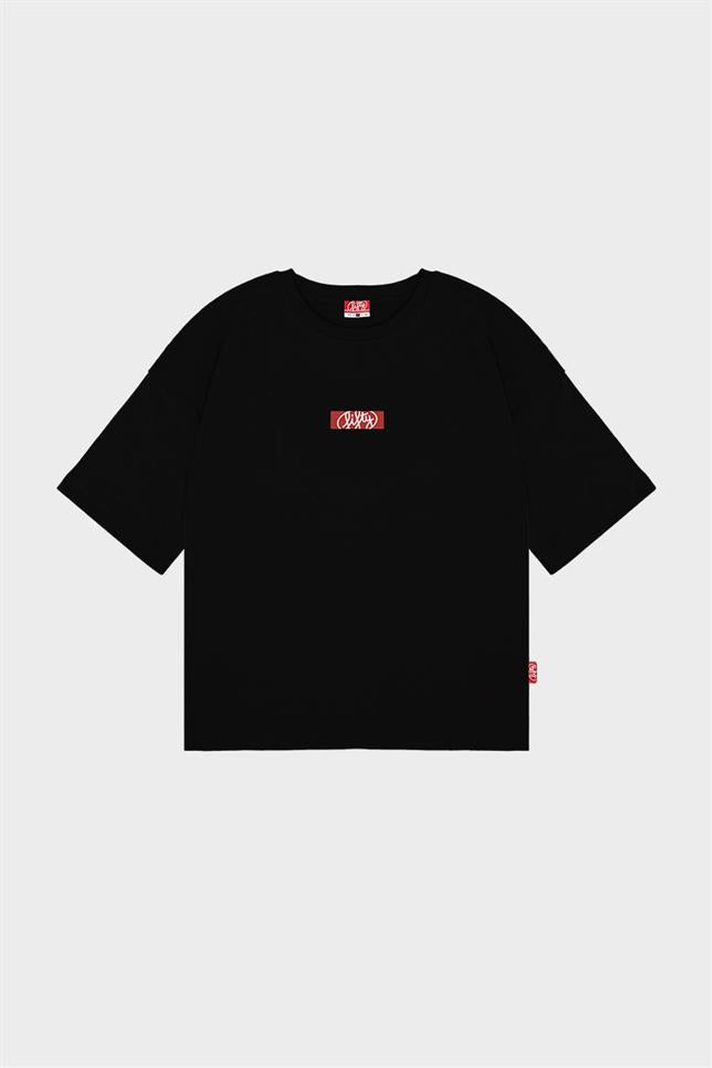 Kadın Siyah Oversize Sırt Baskılı T-Shirt