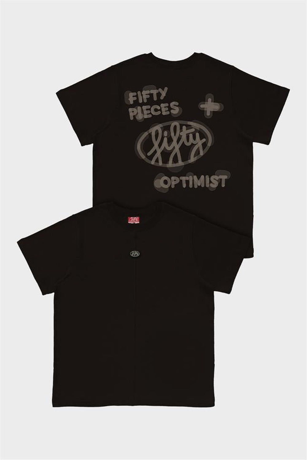 Fifty Pieces-Kahverengi Loose Fit Sırt Baskılı T-Shirt-T-Shirts-5-Milagron.com