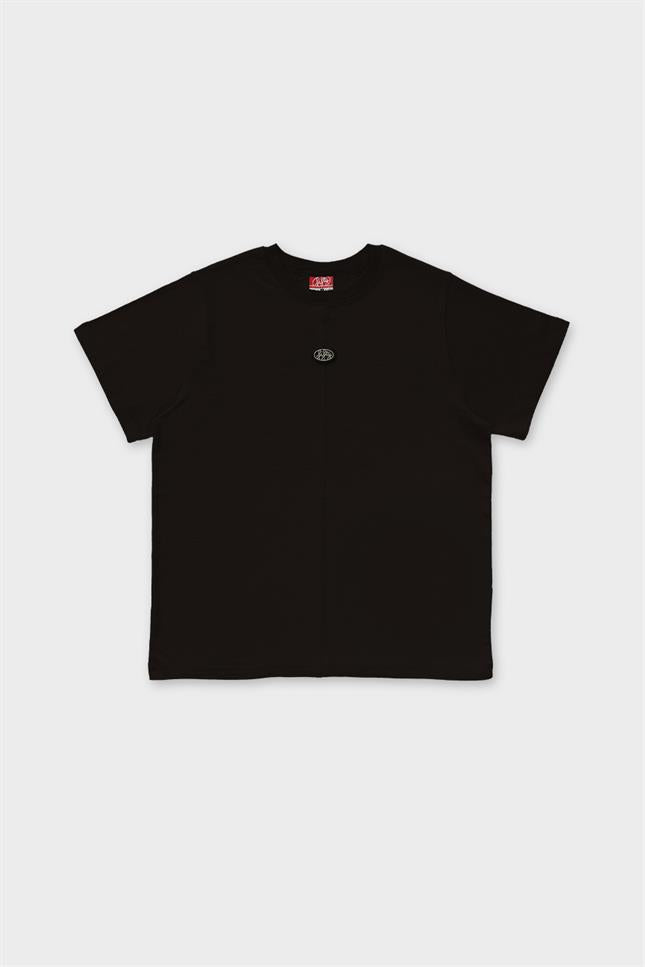 Fifty Pieces-Kahverengi Loose Fit Sırt Baskılı T-Shirt-T-Shirts-6-Milagron.com