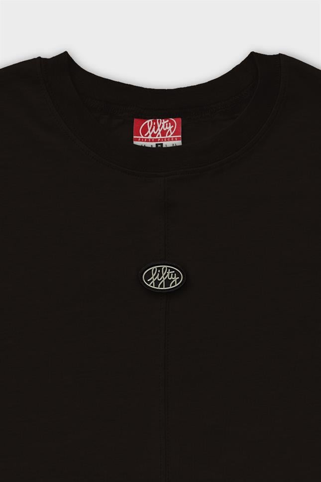 Fifty Pieces-Kahverengi Loose Fit Sırt Baskılı T-Shirt-T-Shirts-7-Milagron.com