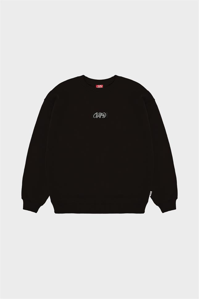 Fifty Pieces-Kahverengi Oversize Sırt Baskılı Sweatshirt-Sweatshirts & Hoodies-6-Milagron.com