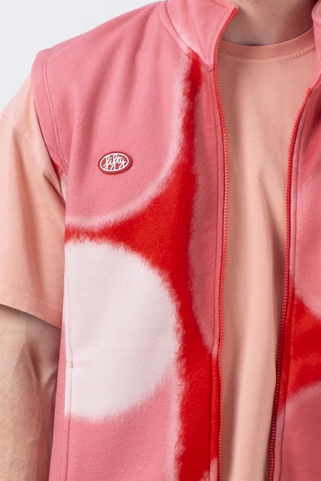 Fifty Pieces-Kırmızı Fermuarlı Polar Yelek-Yelek-5-Milagron.com