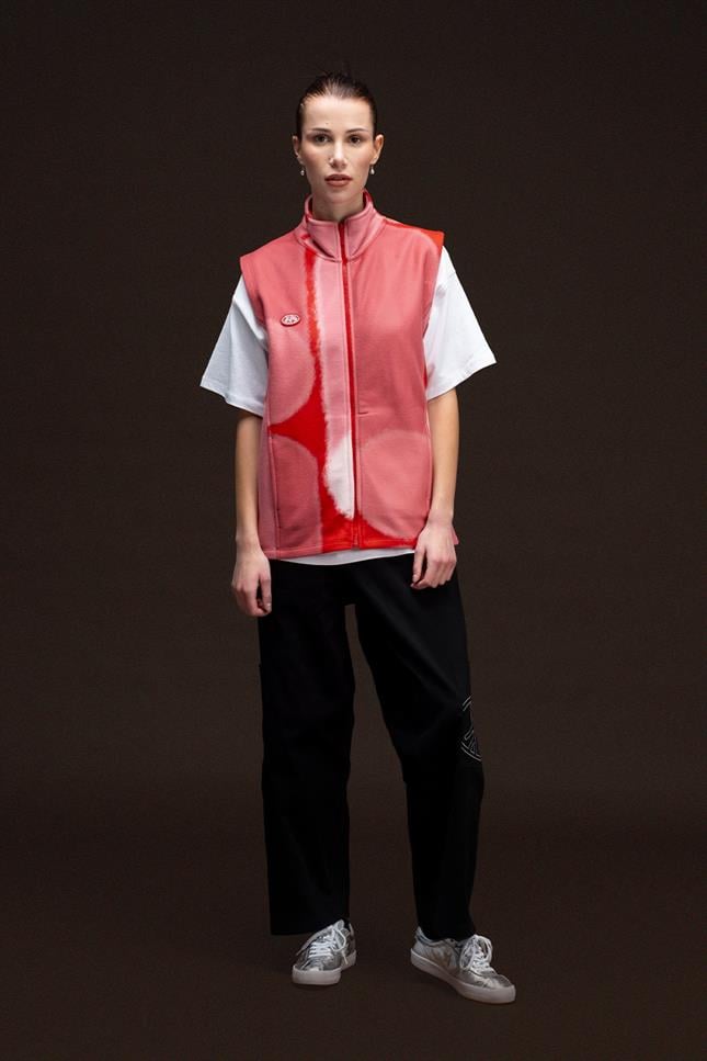 Fifty Pieces-Kırmızı Fermuarlı Polar Yelek-Yelek-5-Milagron.com